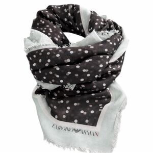 Emporio Armani Oversized Square Scarf 53” x 53” | Polka Dot